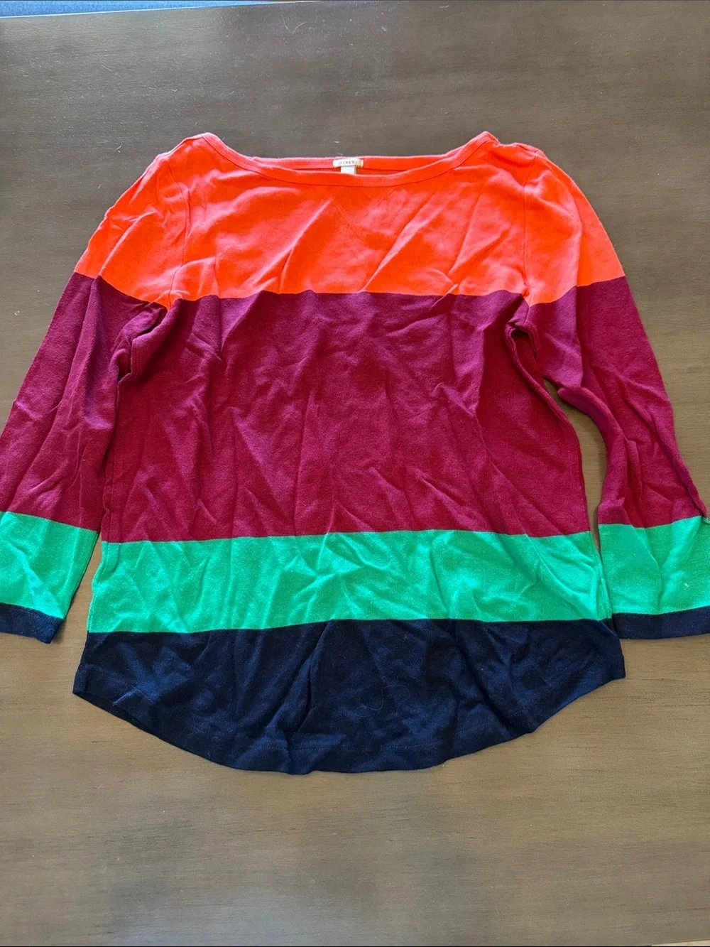 J. Crew Bright Orange Crewneck Knit Top